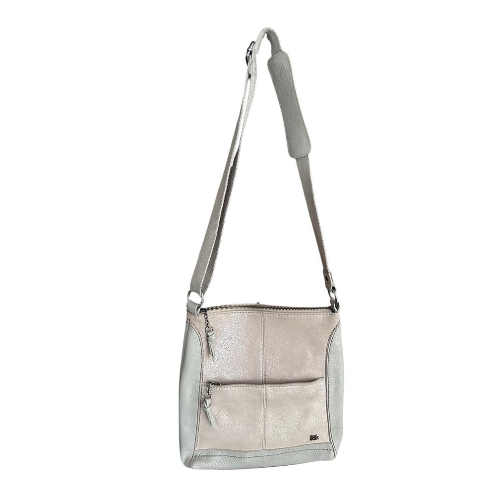 The Sak Lucia Crossbody Bag Gold and Beige